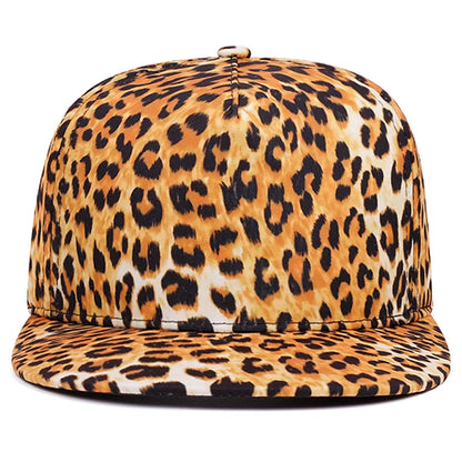 2025 Fashion and Creative New Flat brimmed Hat with Printed Pattern Street Pop Skateboarding