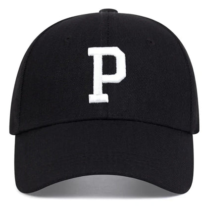 Unisex P Letter Embroidery Snapback Baseball Caps