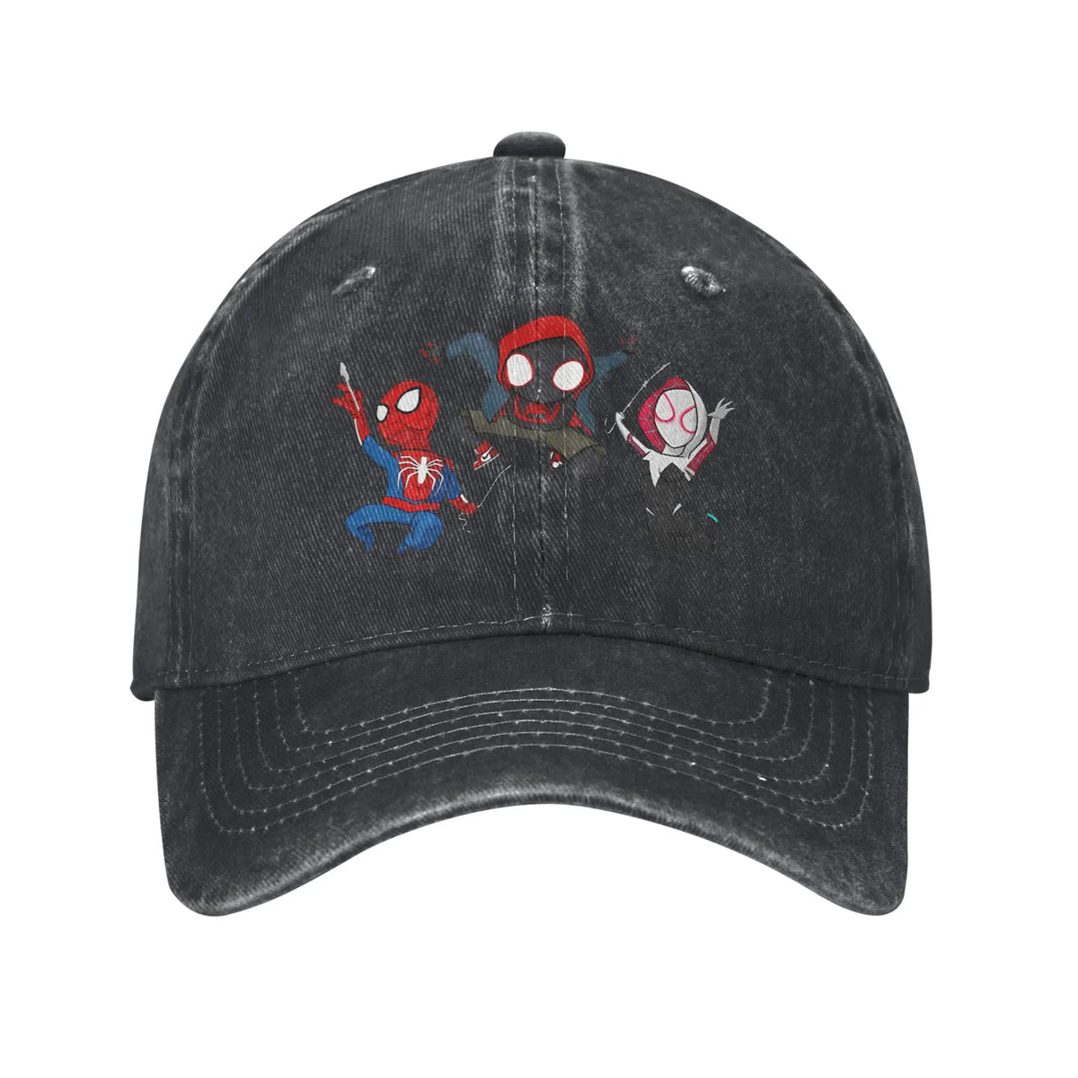 Black Spider Web in Action Men Women Baseball Caps