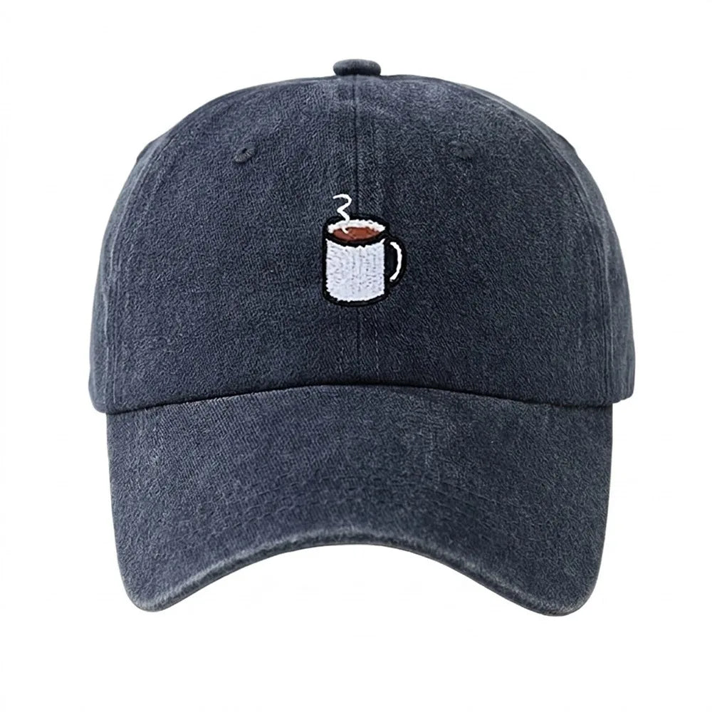Embroidered Coffee Cup Baseball Cap
