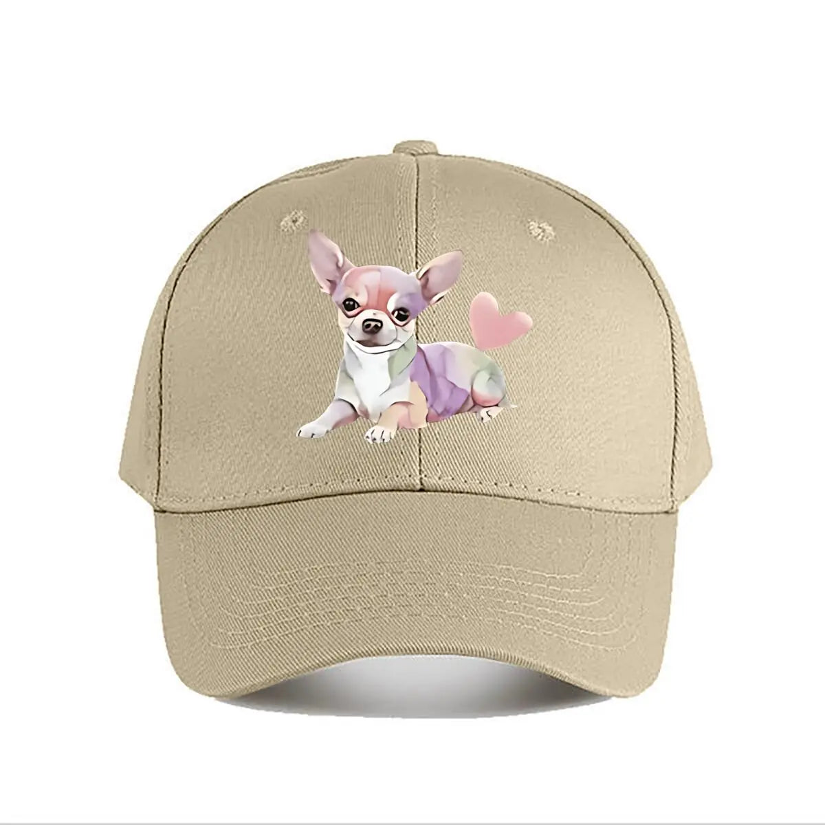 Colorful Chihuahua Heart Tail Baseball Cap