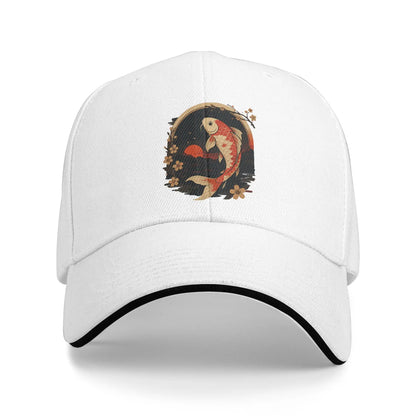 Japanese Koi Fish Sakura Baseball Cap