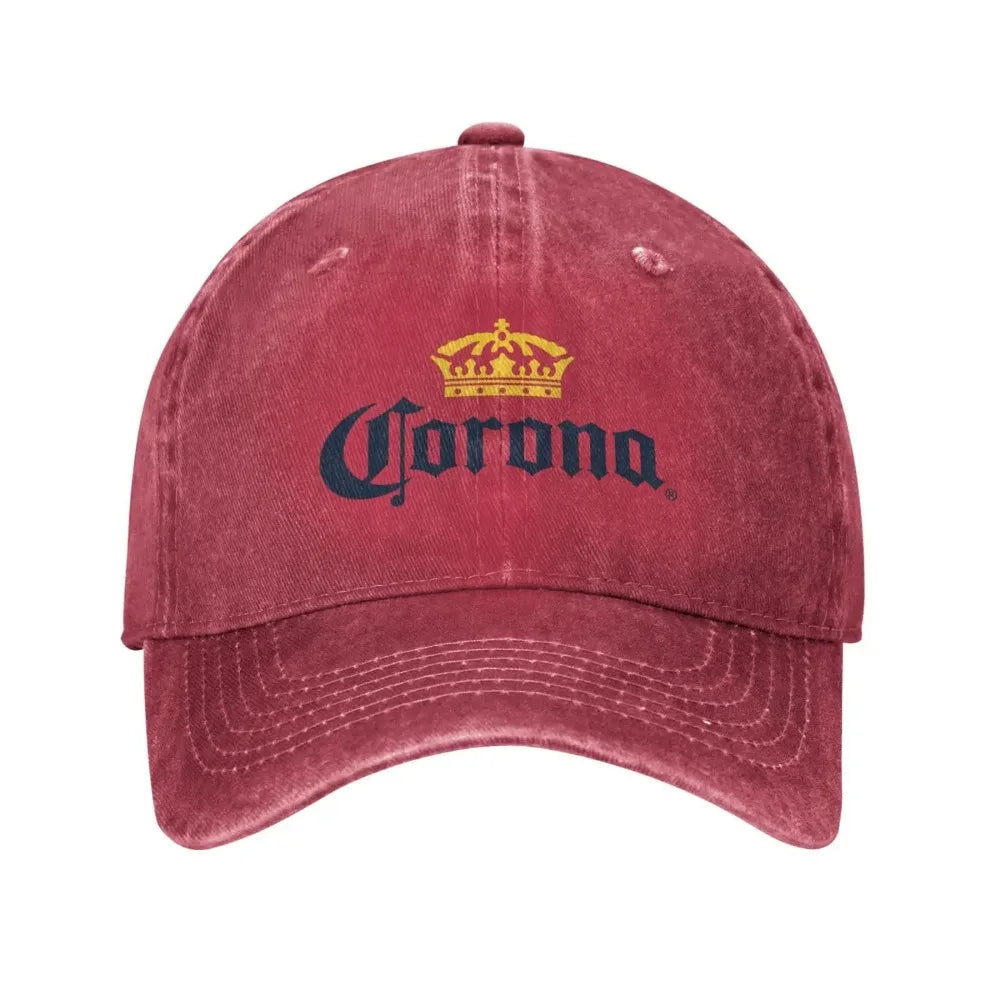 Corona Baseball Cap Classic Beer-print Cowboy Hat Unisex Teens Trucker Dad Hat