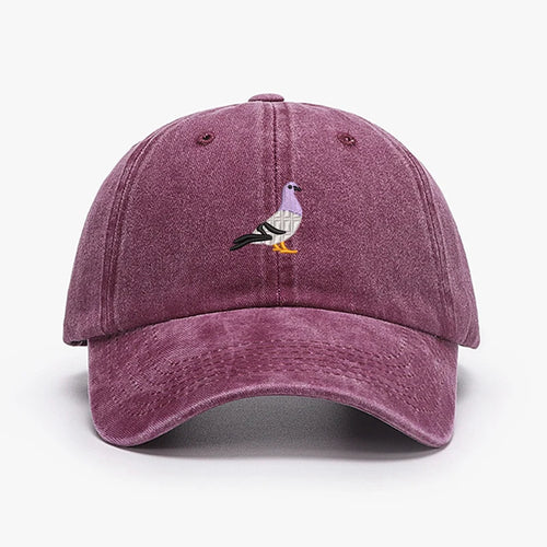 Embroidery Pigeon Design Spring vintage Baseball caps Men Women