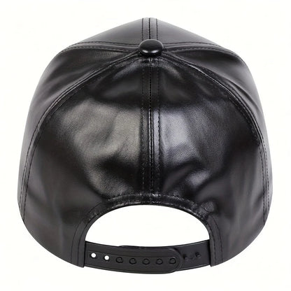 Children Pu Leather Solid Color Baseball Caps Spring Autumn