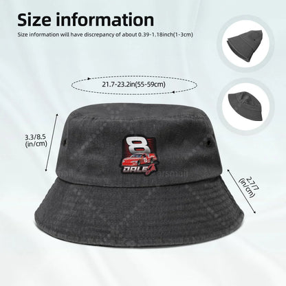 Dale Jr. Big 8 Retro Sticker Unisex Cotton Bucket Hats