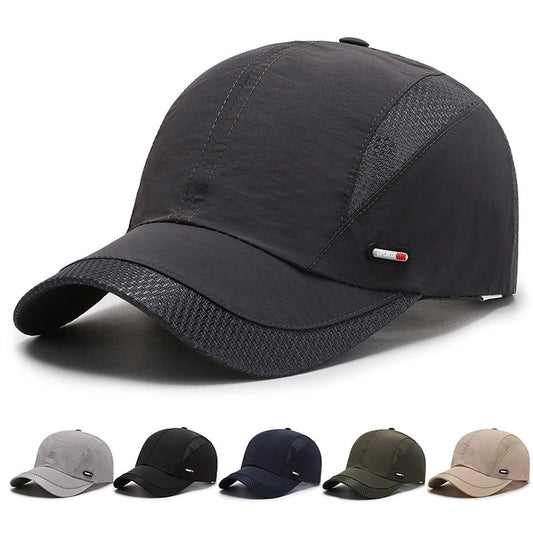 New Spring Summer Men Baseball Caps Male Breathable Mesh Black Sport