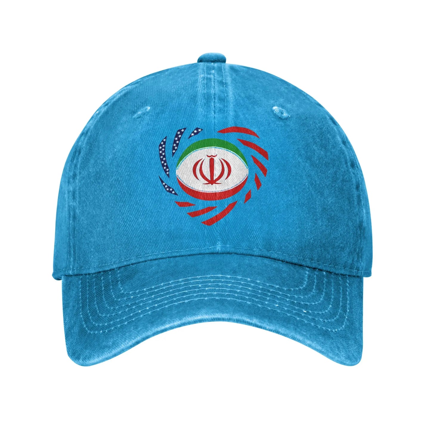 Iranian American Multinational Patriot Flag Casual Baseball Cap