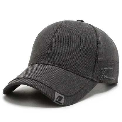 New Black Baseball Caps For Men Women Sunhat Solid Letter Sunscreen Cap