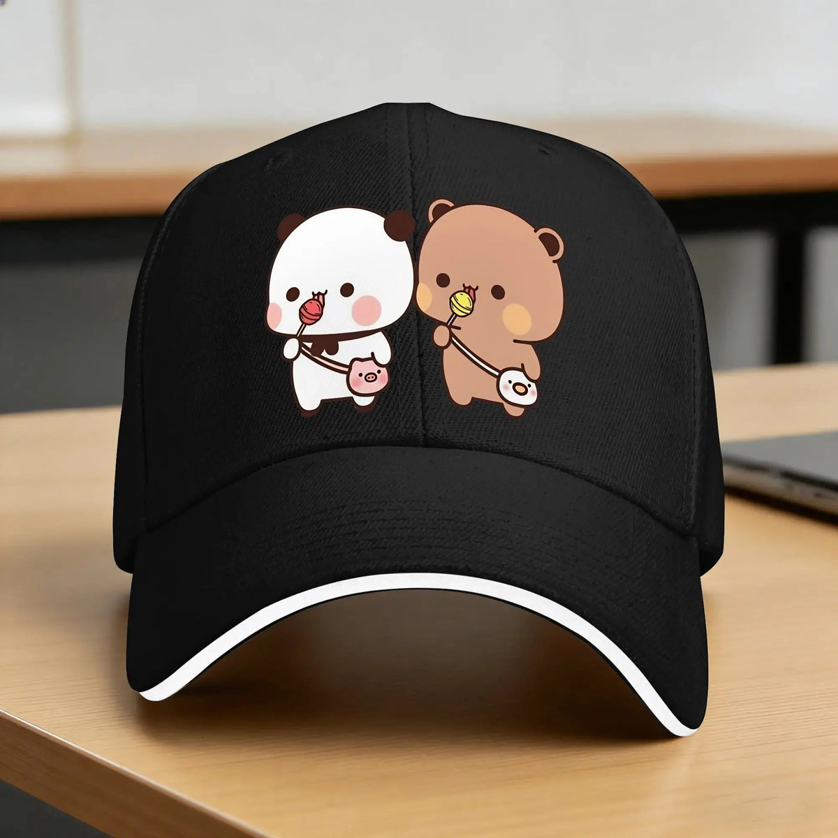 Bubu Dudu Panda And Brownie Bear Couple Baseball Cap