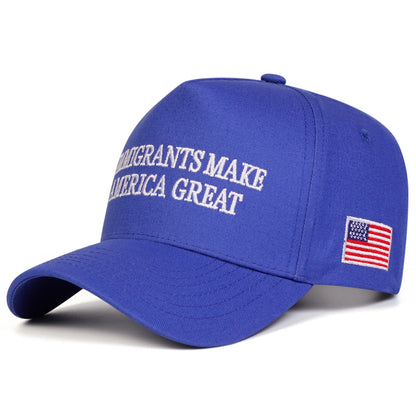 Unisex Immigrants Make Letter Embroidery Baseball Caps