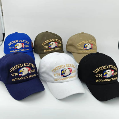 250th Anniversary Hat USA Patriotic Baseball Caps For Men Women