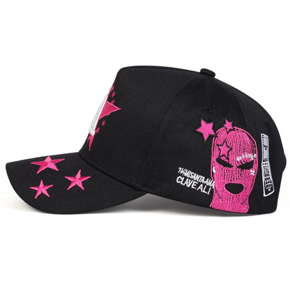 Unisex A Letter Pentagram Embroidery Baseball Caps Spring Autumn