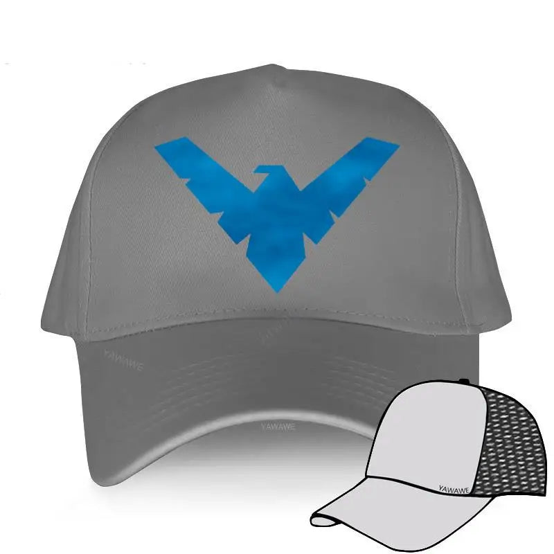Nightwing-Batman Geïnspireerd Logo Embleem Robin Gray Teens Baseball Cap