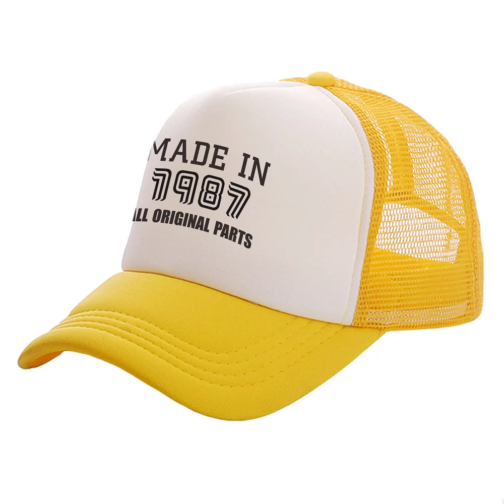 Made In 1987 All Original Parts Baseball Caps