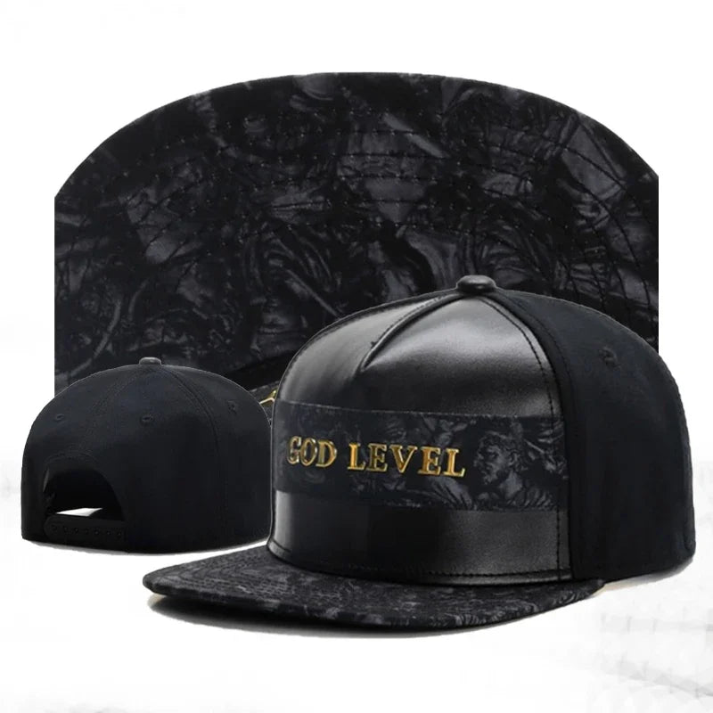 Luxury Brand Leather Snapback Hat for Men Women Hip Hop Knight Snapback Hat