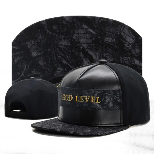 Luxury Brand Leather Snapback Hat for Men Women Hip Hop Knight Snapback Hat
