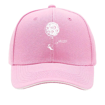 Space Themed Astronaut Moon Balloon Hello Sandwich Baseball Cap