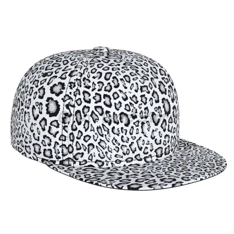 Leopard Print Snapback Cap Men Women