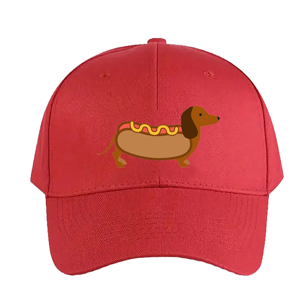 Hotdog Wiener Dog Baseball Cap