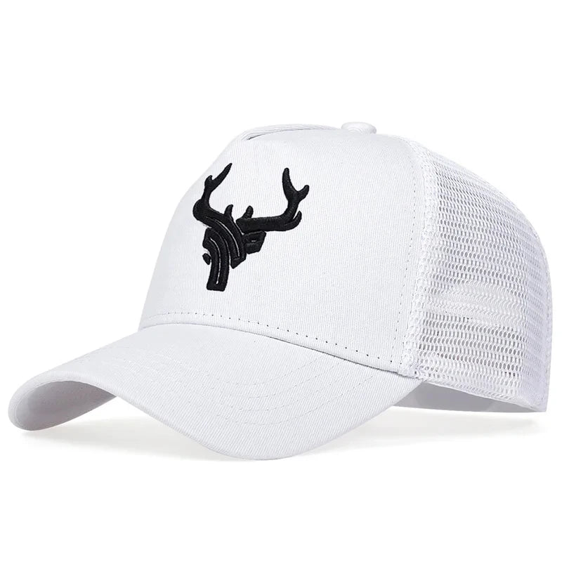 Unisex Animal Antlers Embroidery Baseball Net Caps Spring And Summer