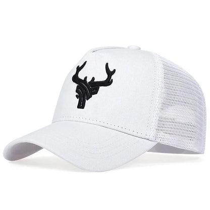 Unisex Animal Antlers Embroidery Baseball Net Caps Spring And Summer