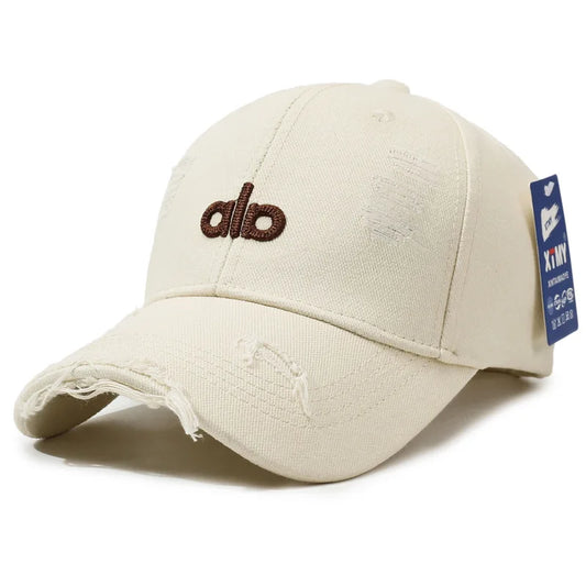 Vintage American-Style Distressed Denim Baseball Cap