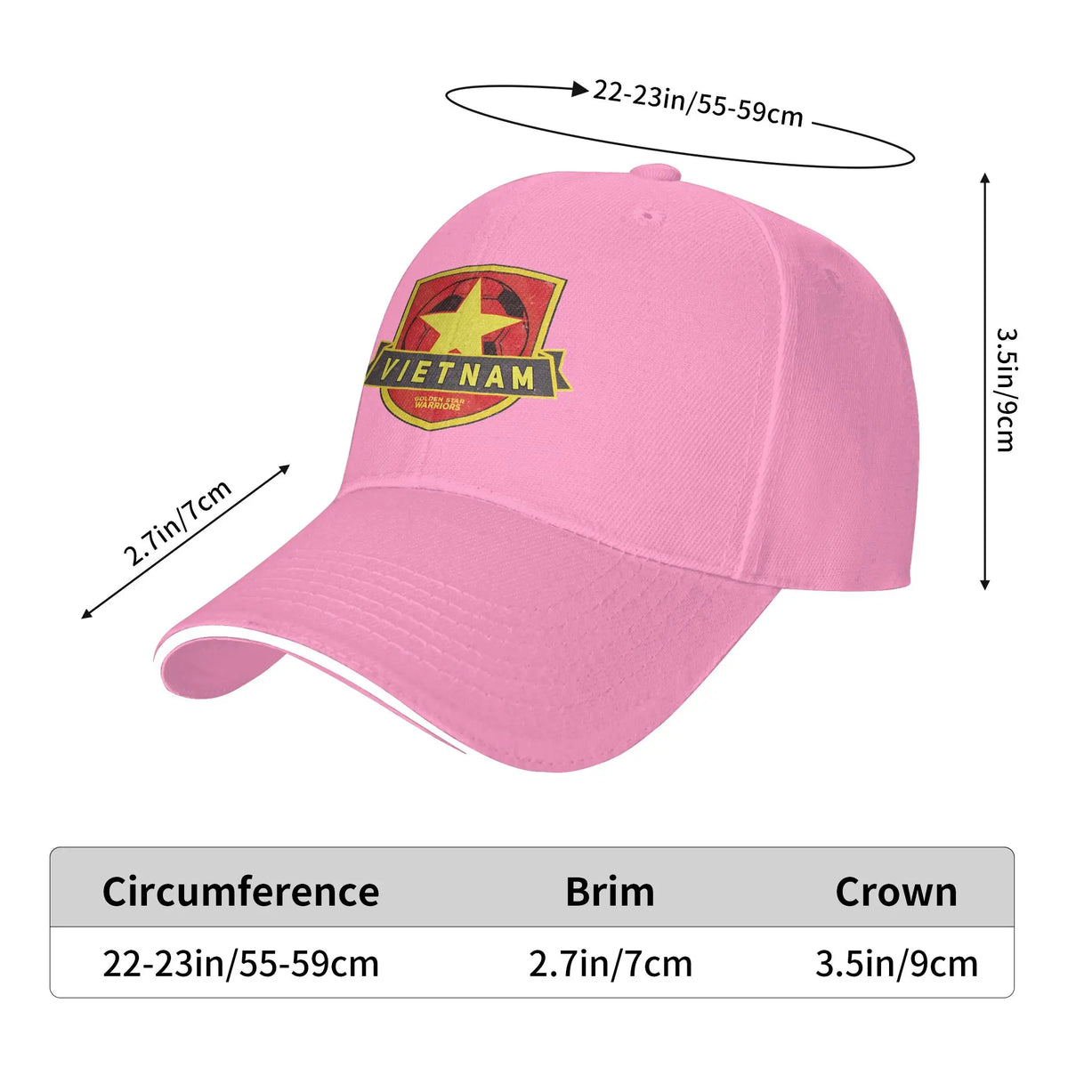 Vietnam Golden Star Sun Baseball Cap