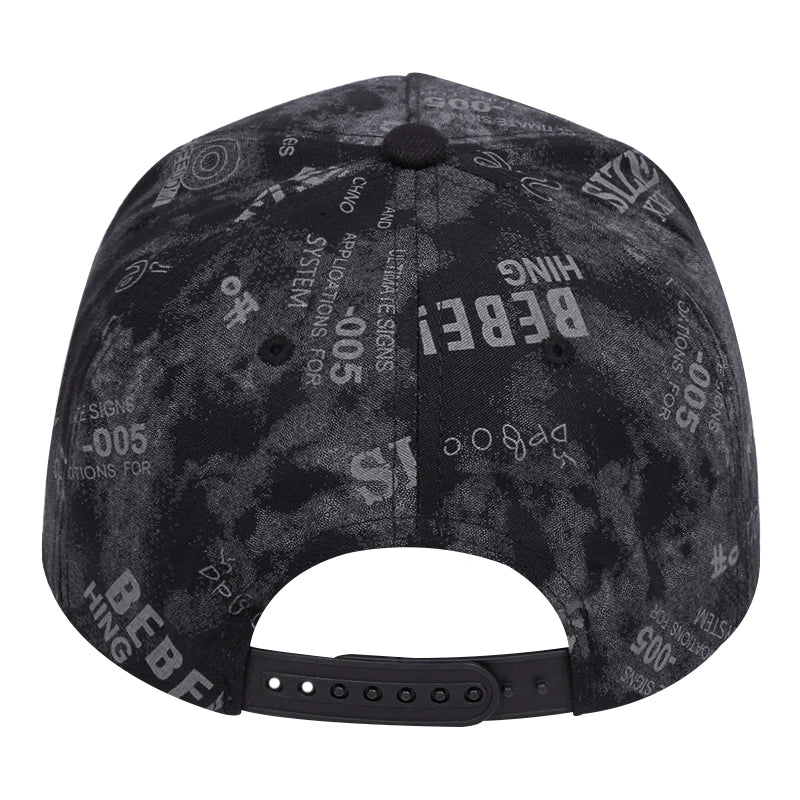 K Graffiti Embroidered Men Women Adjustable Hip Hop Snapback Cap For Unisex Adult