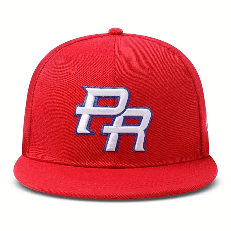 2025 Fashion and Creative New Flat Edge Hat PR Puerto Rico Side Flag Hip Hop Hat Snaoback Caps