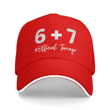 Summer Funny 13th Birthday Teenager 13 Year Old Baseball Cap