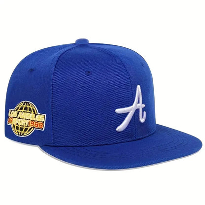 Casual Hip-Hop Punk Letter Embroidered Flat-Brimmed Baseball Cap Snapback Cap