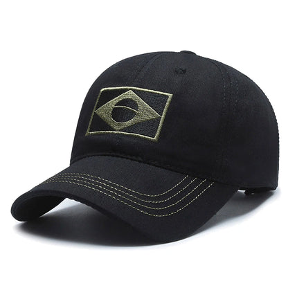 Unisex Brazilian Flag Embroidery Tactical Baseball Cap Classic Fashion Men Women