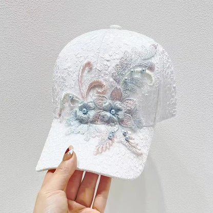 Spring And Summer Lace Appliqué Baseball Cap