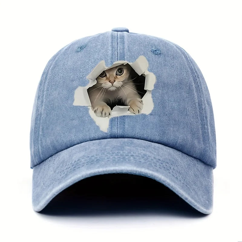 Cute Cat Designed Baseball Cap