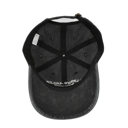 Unisex Washed Cotton Caps Letter Embroidery Vintage Baseball Cap
