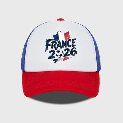France 2026 Football Print Mesh Baseball Hat