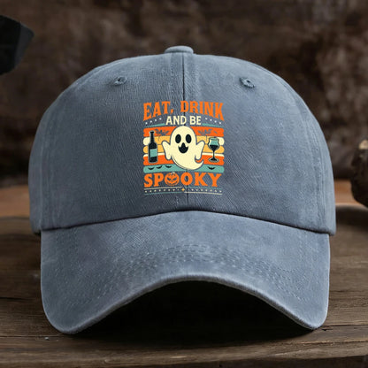 Halloween Ghost Graphic Baseball Cap
