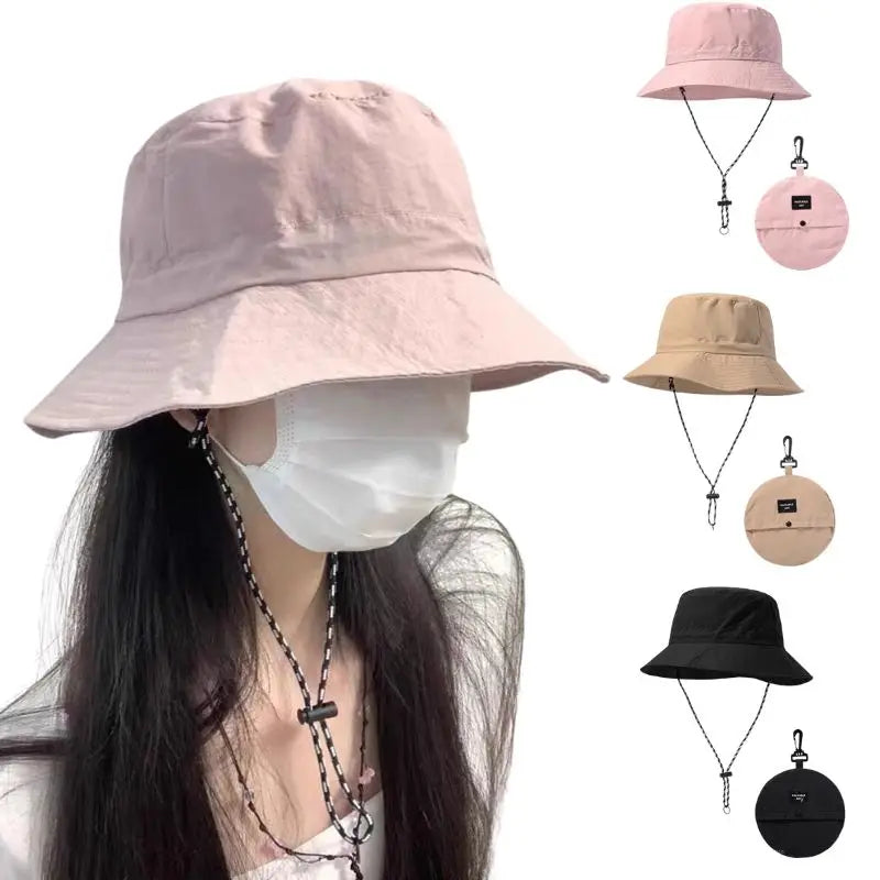 Bucket Hat Summer Camping Hiking Cap Quick-Drying Fisherman Hat