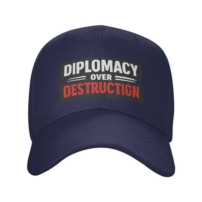 Diplomacy Over Destruction No War With Iran Stop War Baseball Cap
