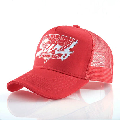FS Red Yellow 5 Panel Baseball Cap For Men Summer