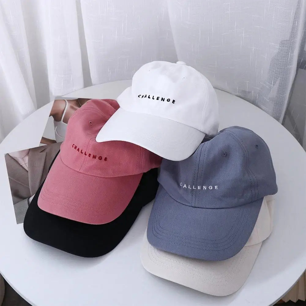 Adjustable Hip Hop Korean Girls Boys Outdoor Women CHALLENGE Hat Baseball Cap