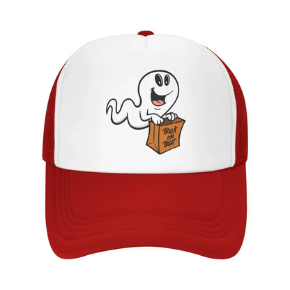 New Mesh Dad Hat Adjustable Washed Trick or Treat Ghost Baseball Cap