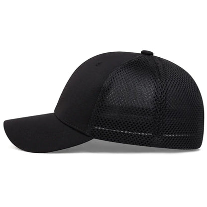Unisex Solid Color Breathable Baseball Net Caps