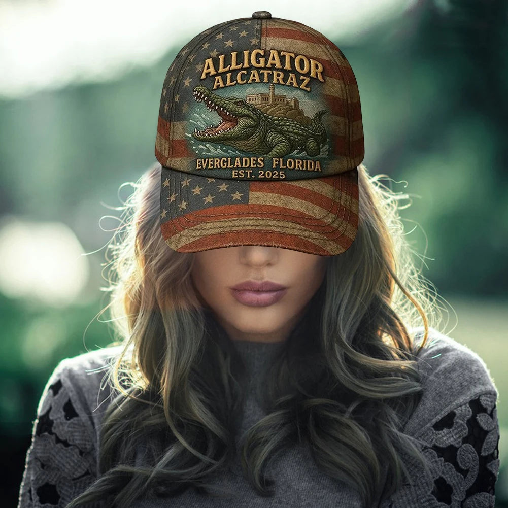 Cotton Comfortable Sun Visor Cap Sun Protection Crocodile Printed Hat