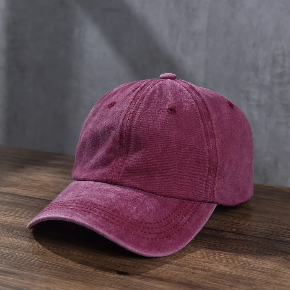 Unisex Cotton Baseball Cap Washed Cloth Men Women Snapback Truck