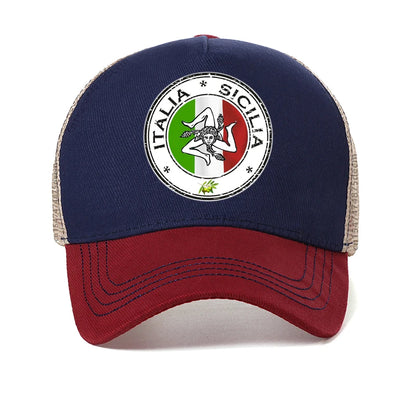 Sicilia Italy Sicily Sicilian Siciliano Italia Italian Baseball Caps