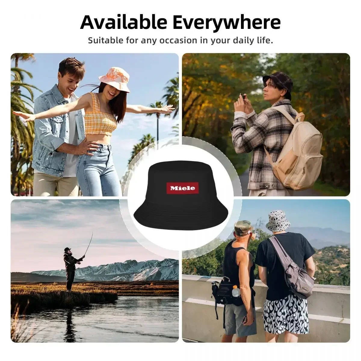 Miele Logo Print Classic T-Shirt Bucket Hat