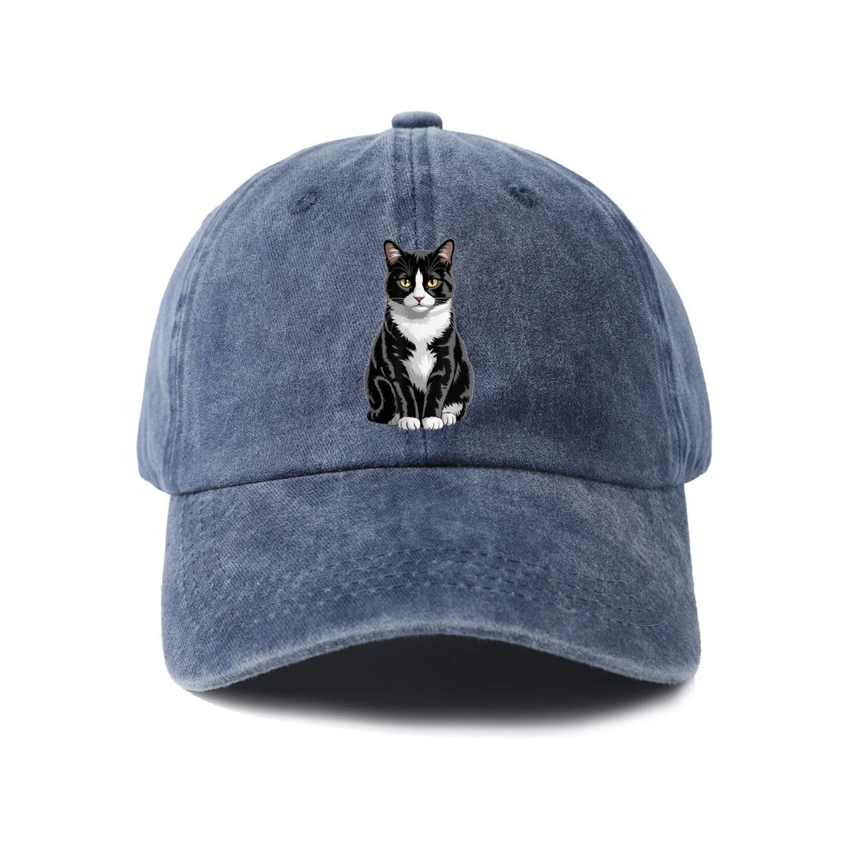 Tuxedo Cat Portrait Baseball Cap