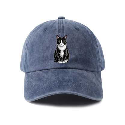 Tuxedo Cat Portrait Baseball Cap
